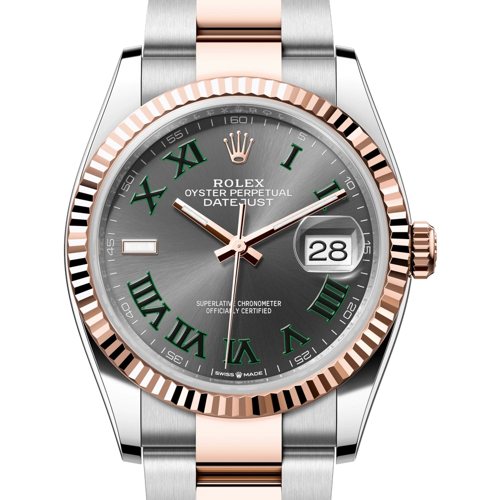 Rolex Datejust 36 Oyster, 36 mm, Oystersteel and Everose gold Reference 126231