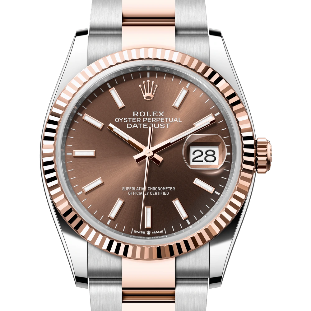 Rolex Datejust 36 Oyster, 36 mm, Oystersteel and Everose gold Reference 126231