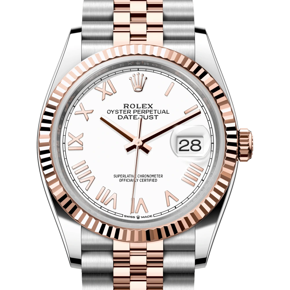 Rolex Datejust 36 Oyster, 36 mm, Oystersteel and Everose gold Reference 126231