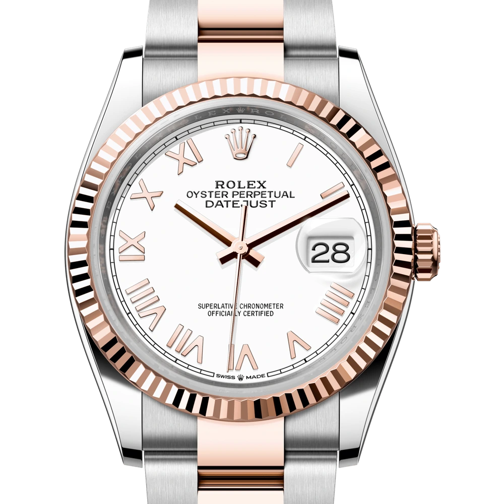 Rolex Datejust 36 Oyster, 36 mm, Oystersteel and Everose gold Reference 126231