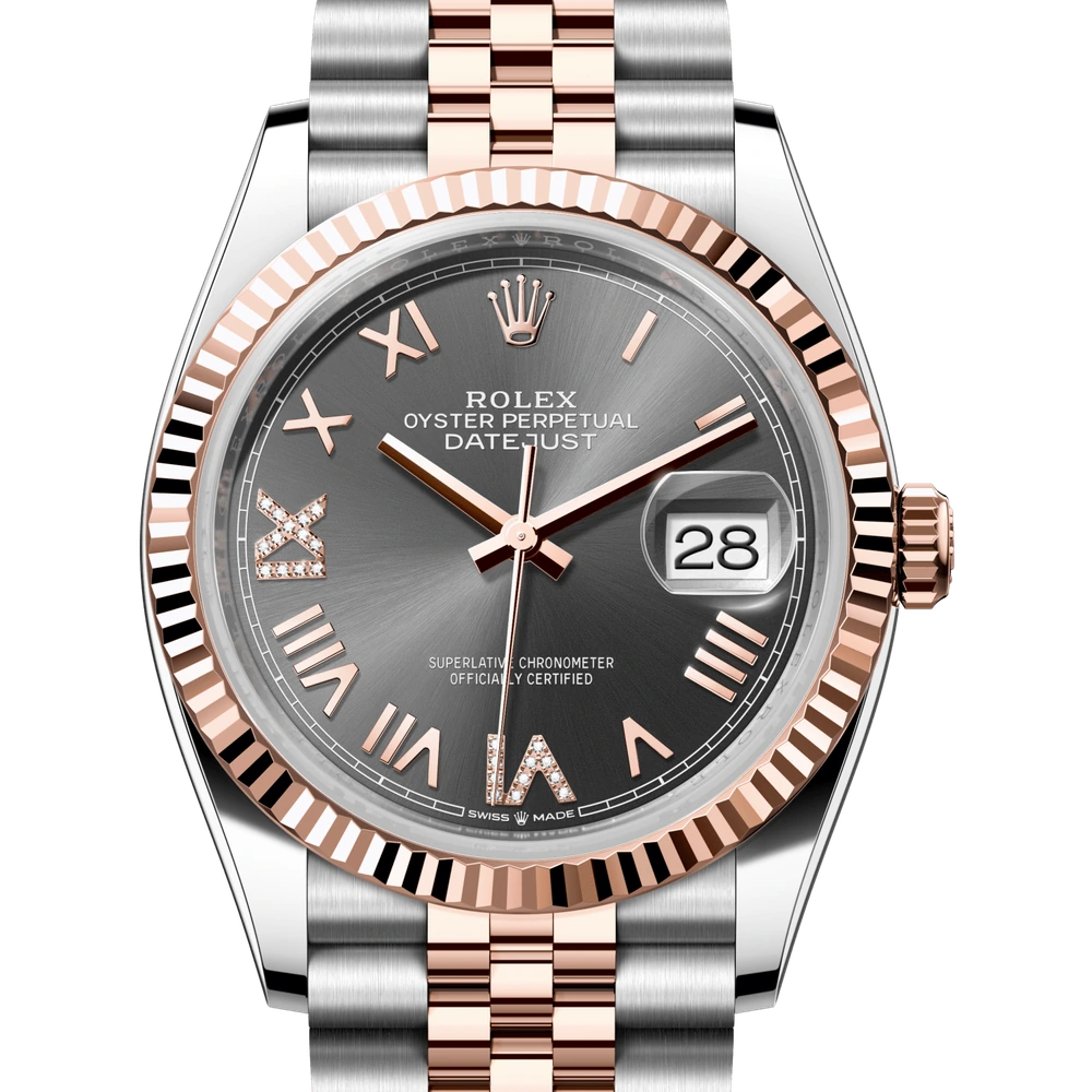 Rolex Datejust 36 Oyster, 36 mm, Oystersteel and Everose gold Reference 126231