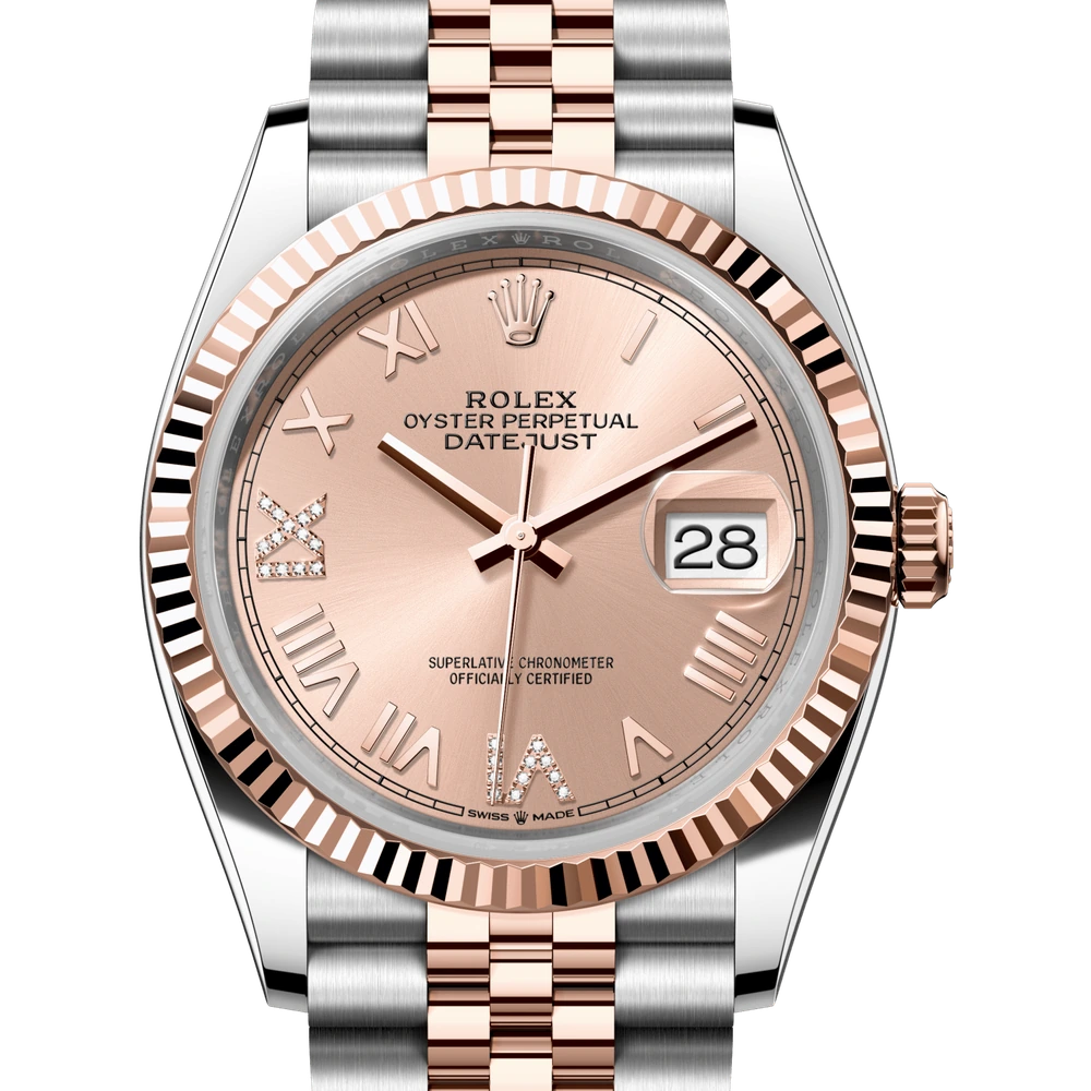 Rolex Datejust 36 Oyster, 36 mm, Oystersteel and Everose gold Reference 126231