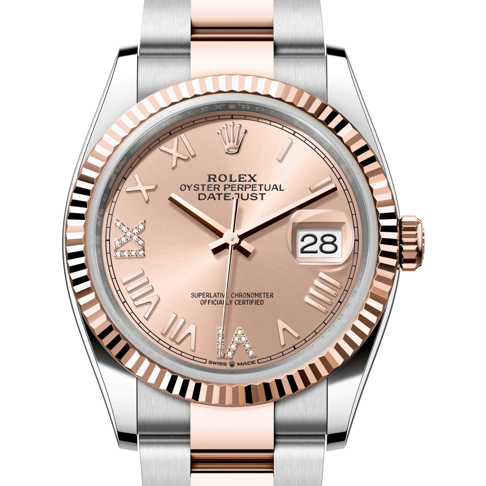 Rolex Datejust 36 Oyster, 36 mm, Oystersteel and Everose gold Reference 126231