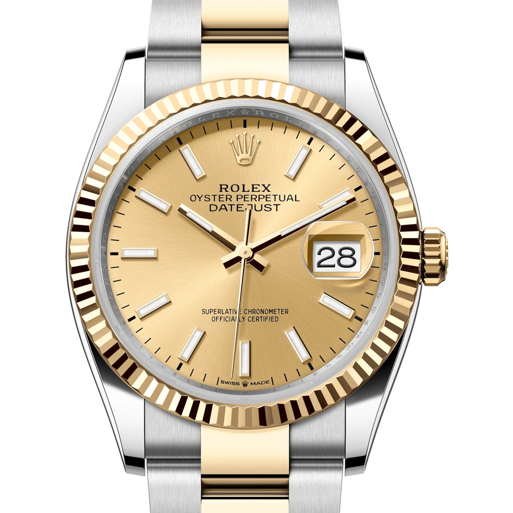 Rolex Datejust 36 Oyster, 36 mm, Oystersteel and yellow gold Reference 126233