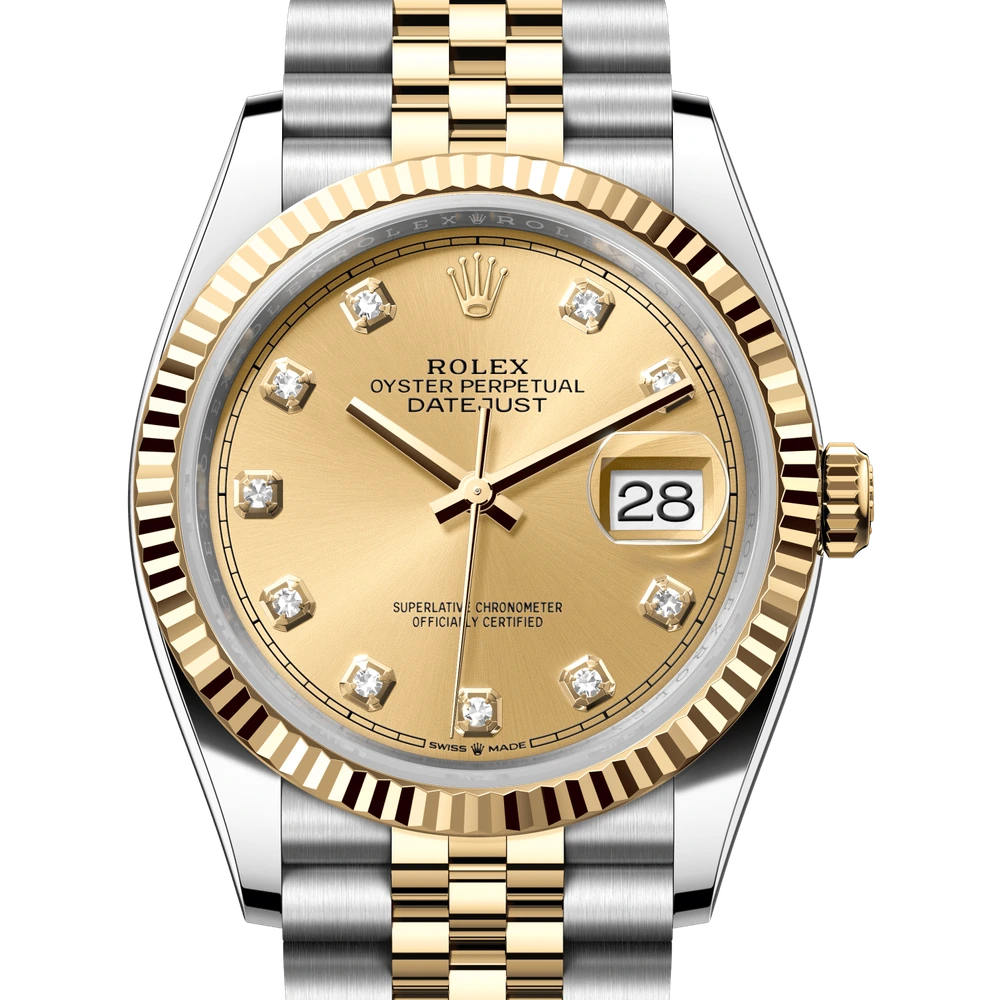 Rolex Datejust 36 Oyster, 36 mm, Oystersteel and yellow gold Reference 126233