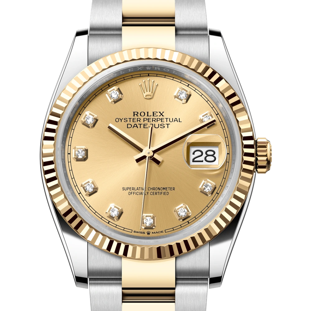 Rolex Datejust 36 Oyster, 36 mm, Oystersteel and yellow gold Reference 126233