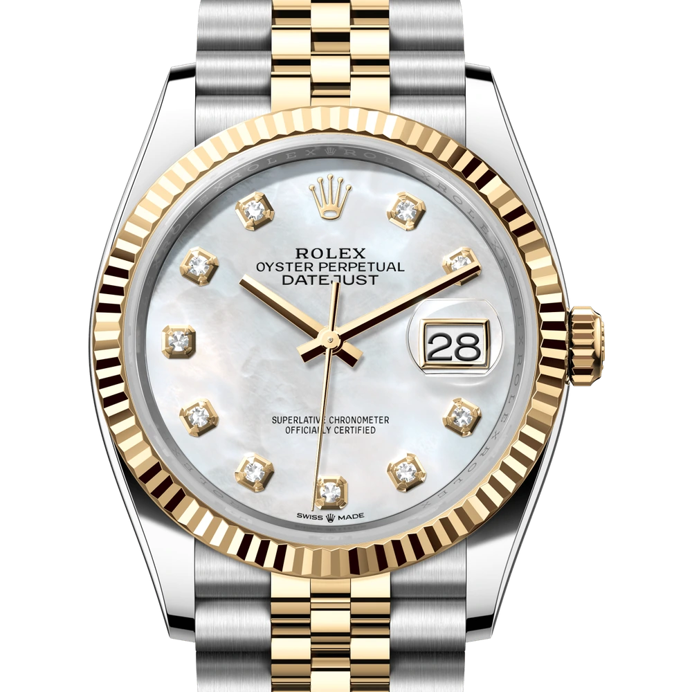 Rolex Datejust 36 Oyster, 36 mm, Oystersteel and yellow gold Reference 126233