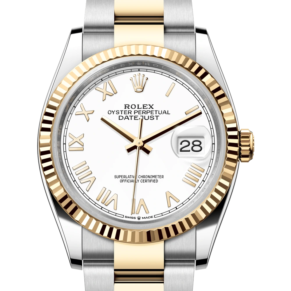 Rolex Datejust 36 Oyster, 36 mm, Oystersteel and yellow gold Reference 126233