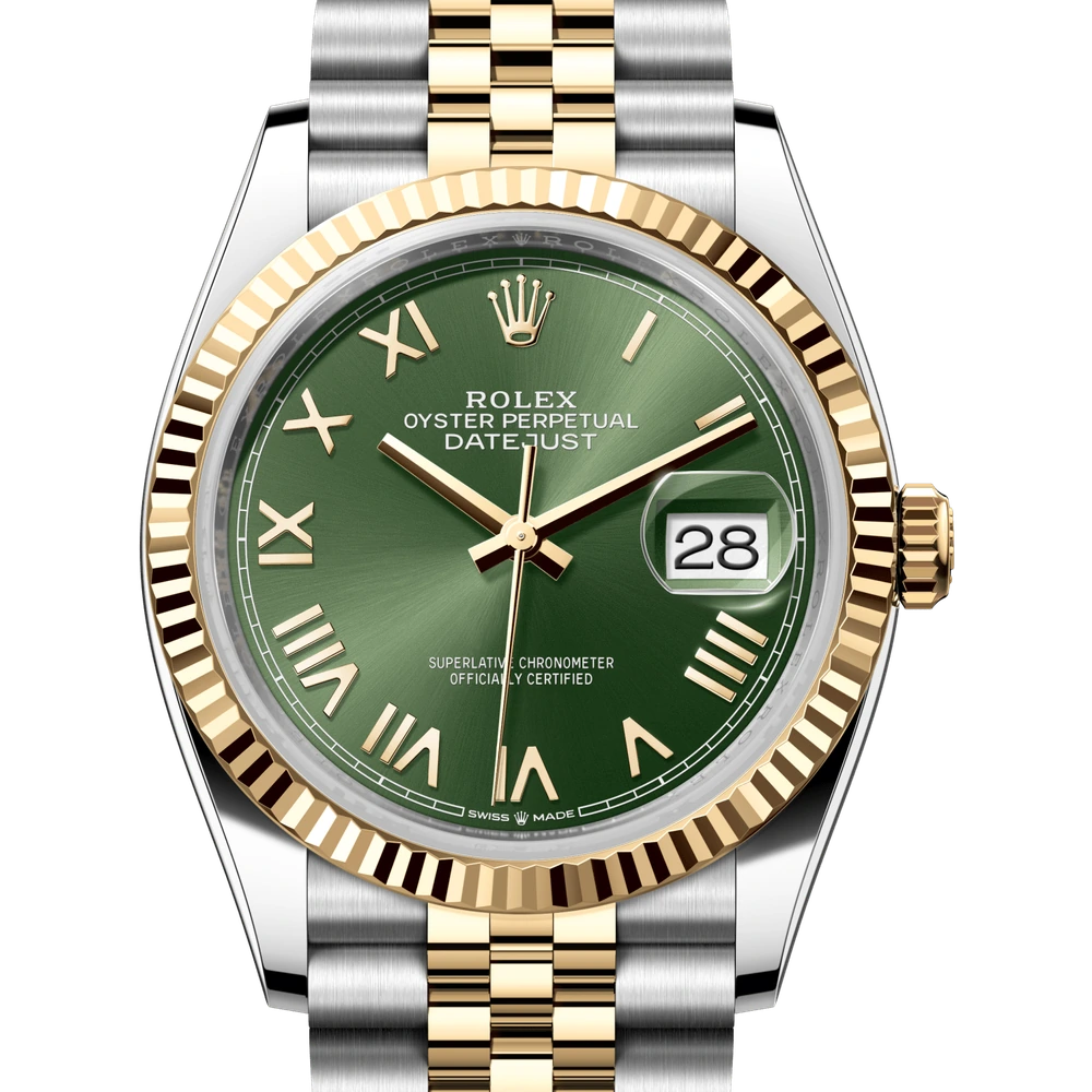 Rolex Datejust 36 Oyster, 36 mm, Oystersteel and yellow gold Reference 126233