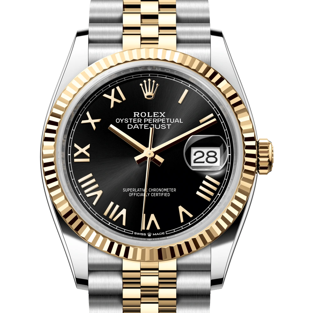 Rolex Datejust 36 Oyster, 36 mm, Oystersteel and yellow gold Reference 126233