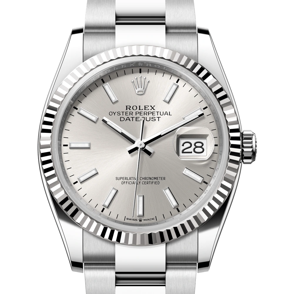 Rolex Datejust 36 Oyster, 36 mm, Oystersteel and white gold Reference 126234