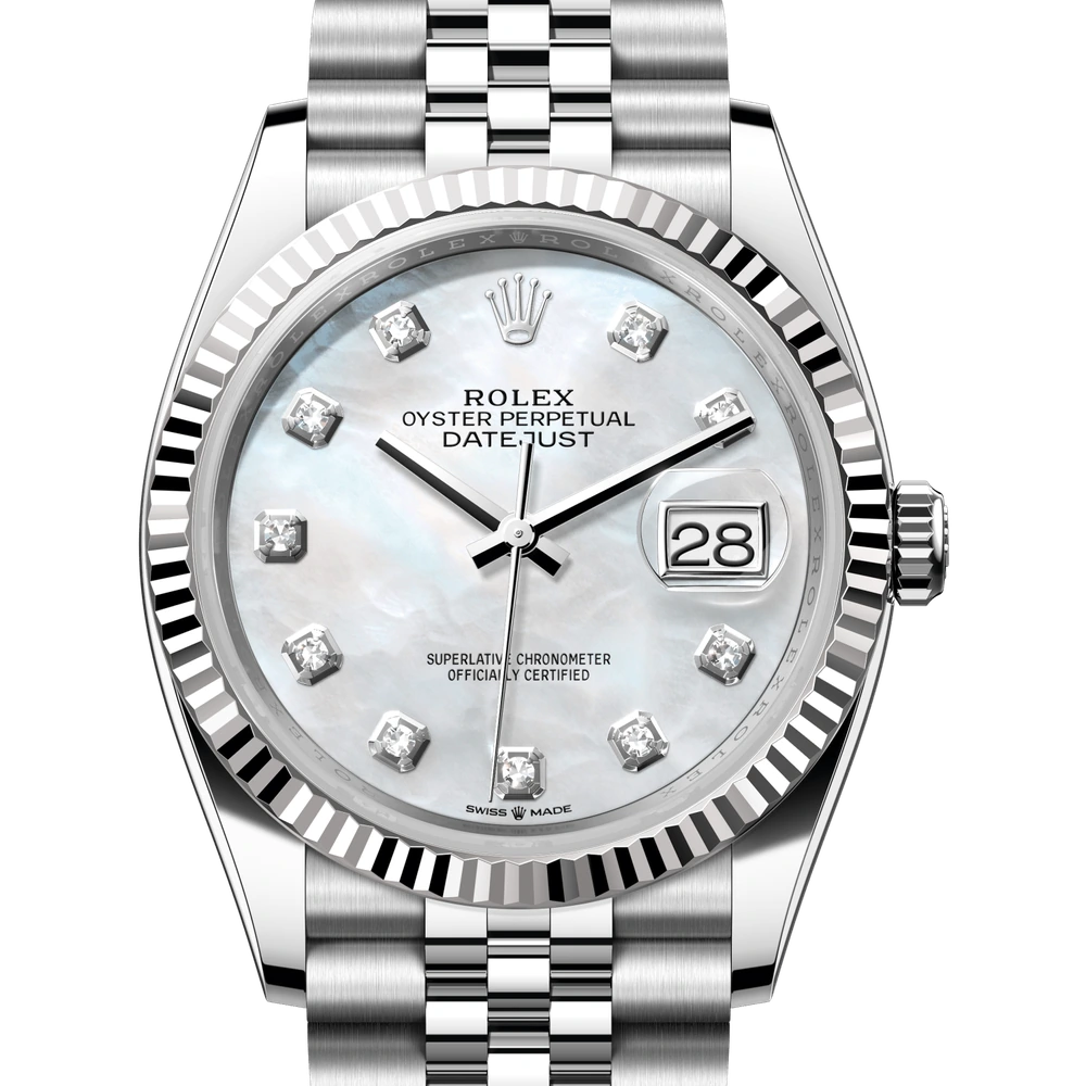 Rolex Datejust 36 Oyster, 36 mm, Oystersteel and white gold Reference 126234