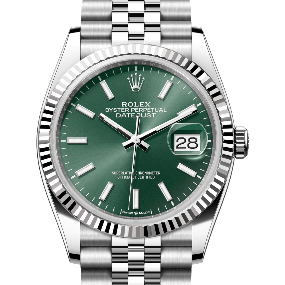 Rolex Datejust 36 Oyster, 36 mm, Oystersteel and white gold Reference 126234