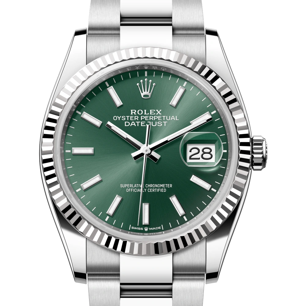 Rolex Datejust 36 Oyster, 36 mm, Oystersteel and white gold Reference 126234