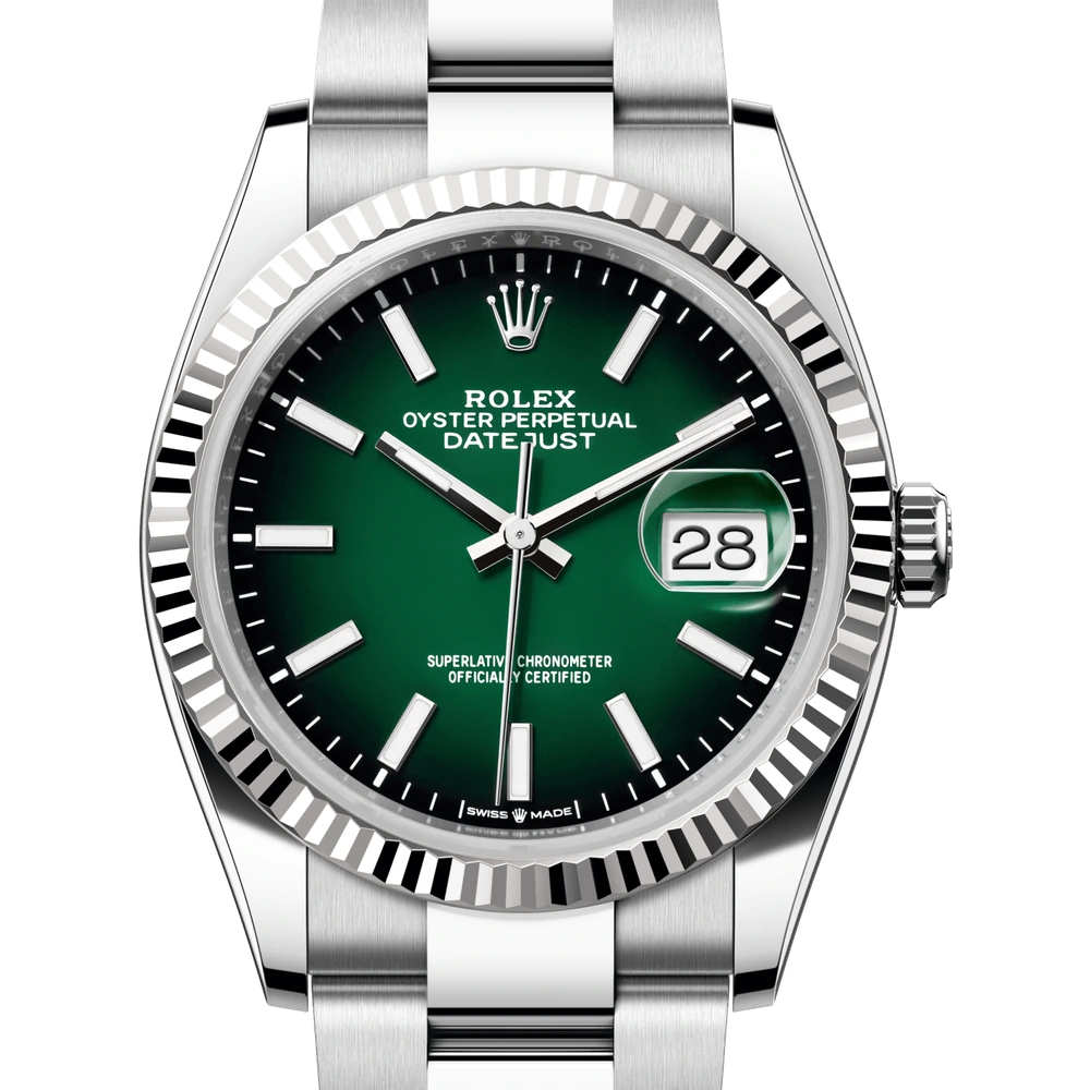 Rolex Datejust 36 Oyster, 36 mm, Oystersteel and white gold Reference 126234