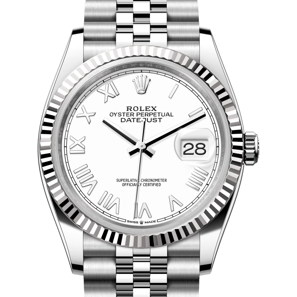 Rolex Datejust 36 Oyster, 36 mm, Oystersteel and white gold Reference 126234