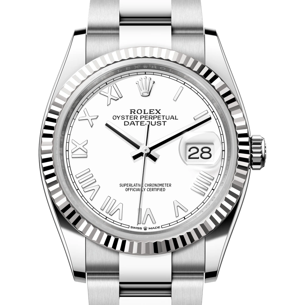 Rolex Datejust 36 Oyster, 36 mm, Oystersteel and white gold Reference 126234