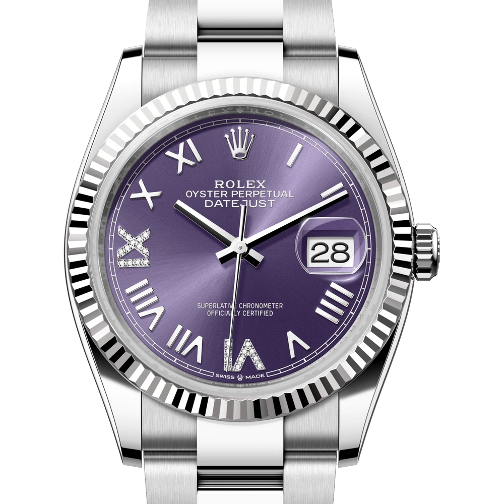 Rolex Datejust 36 Oyster, 36 mm, Oystersteel and white gold Reference 126234
