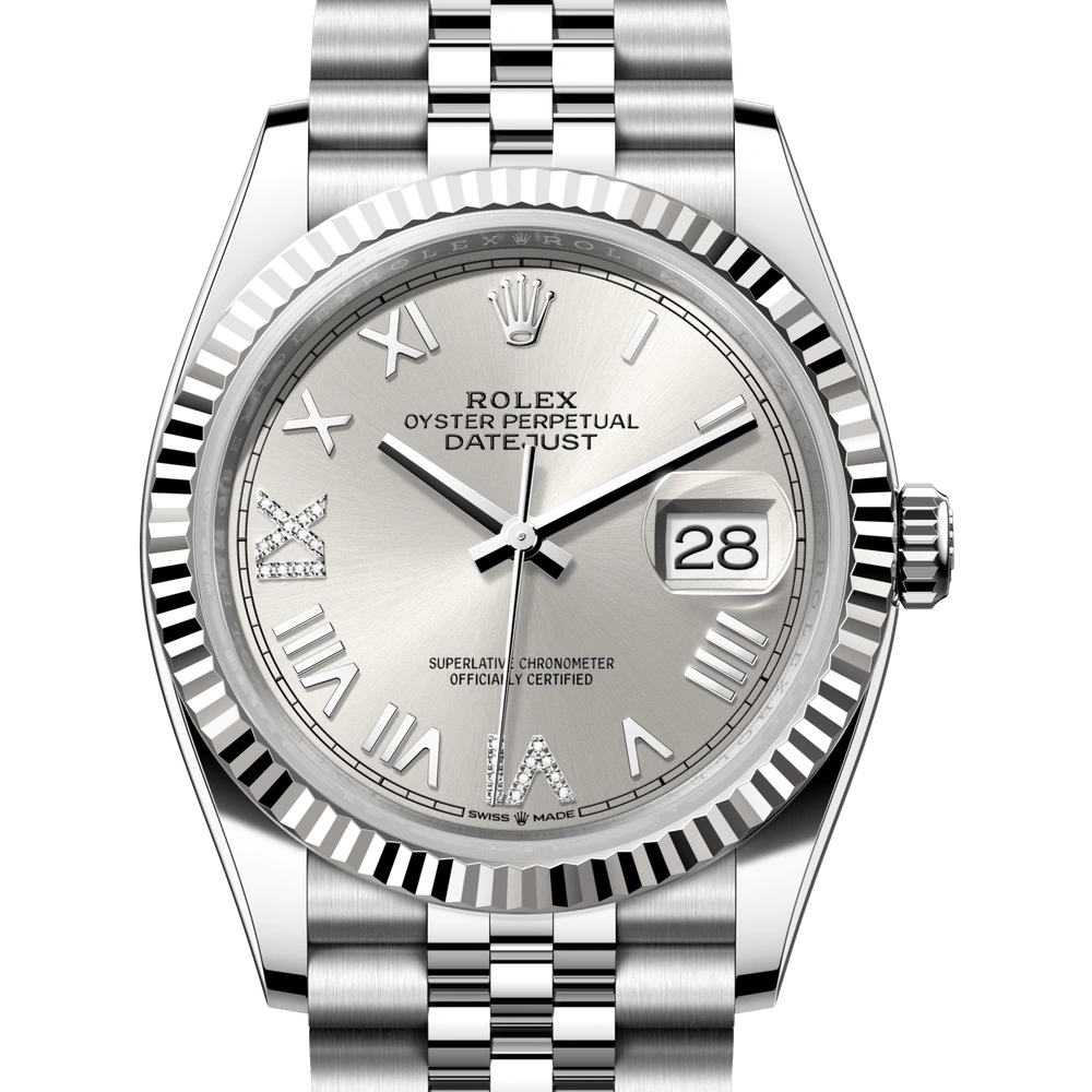Rolex Datejust 36 Oyster, 36 mm, Oystersteel and white gold Reference 126234