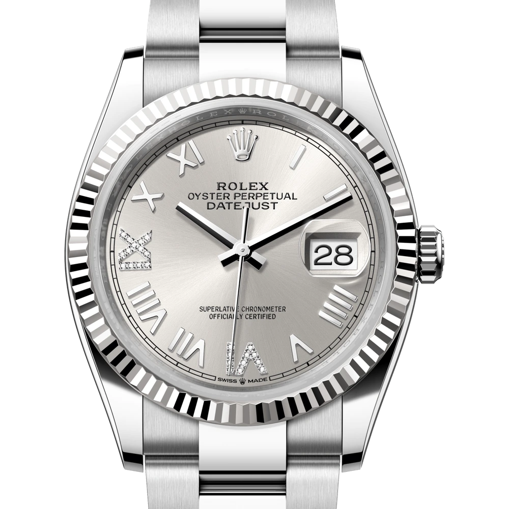 Rolex Datejust 36 Oyster, 36 mm, Oystersteel and white gold Reference 126234