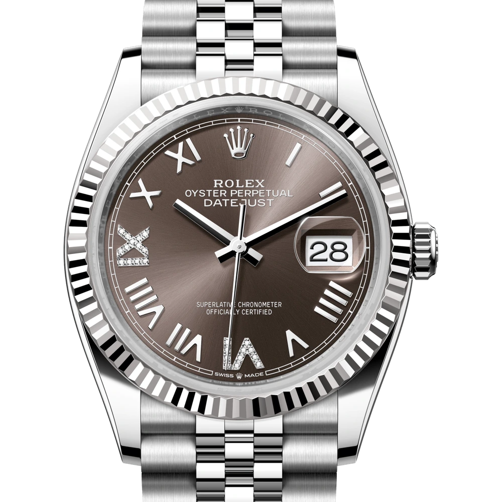 Rolex Datejust 36 Oyster, 36 mm, Oystersteel and white gold Reference 126234