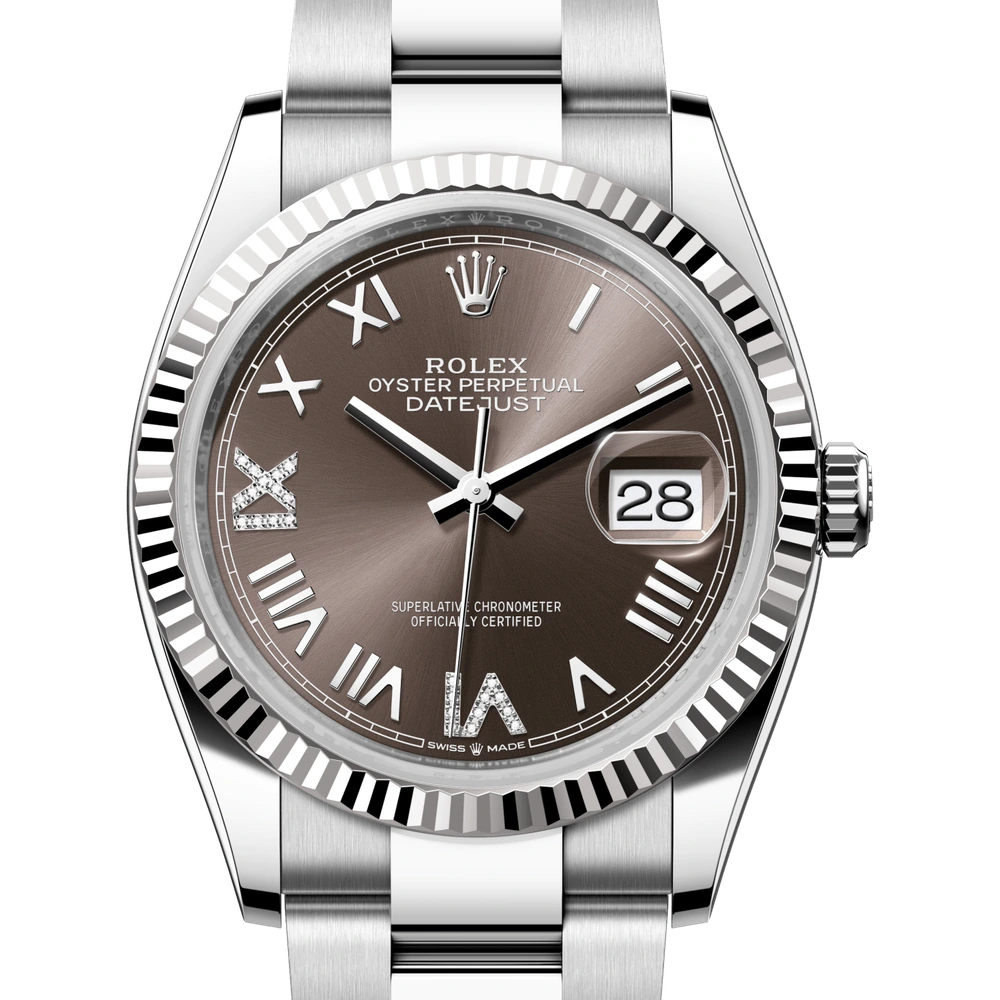 Rolex Datejust 36 Oyster, 36 mm, Oystersteel and white gold Reference 126234