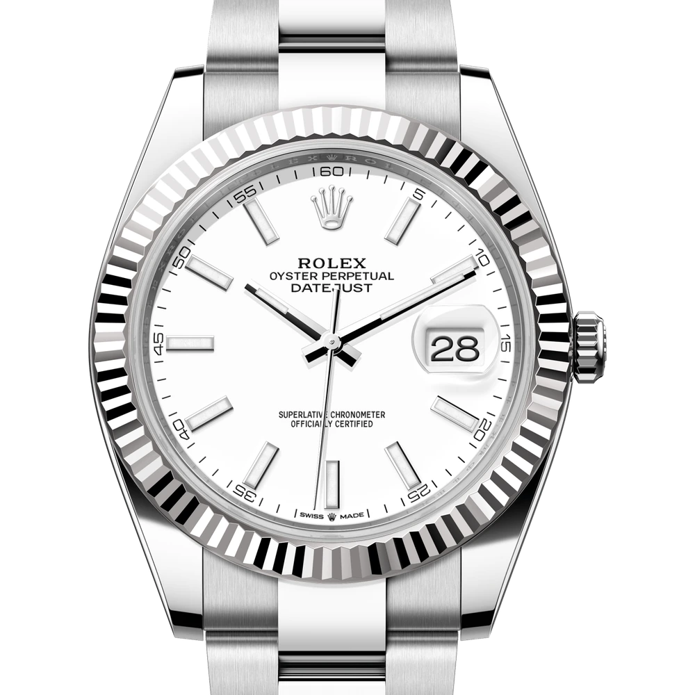 Rolex Datejust 41 Oyster, 41 mm, Oystersteel and white gold Reference 126334