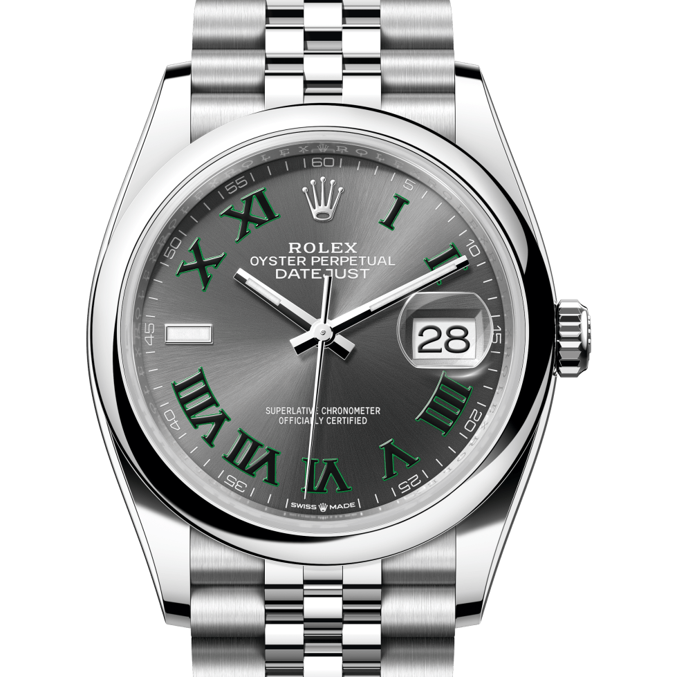 Rolex Datejust 36mm 2026 Wimbledon 126200 Steel Jubilee Bracelet Box Papers