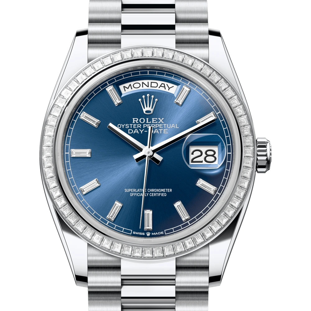 Rolex Day-Date 36 Oyster, 36 mm, platinum and diamonds Reference 128396TBR