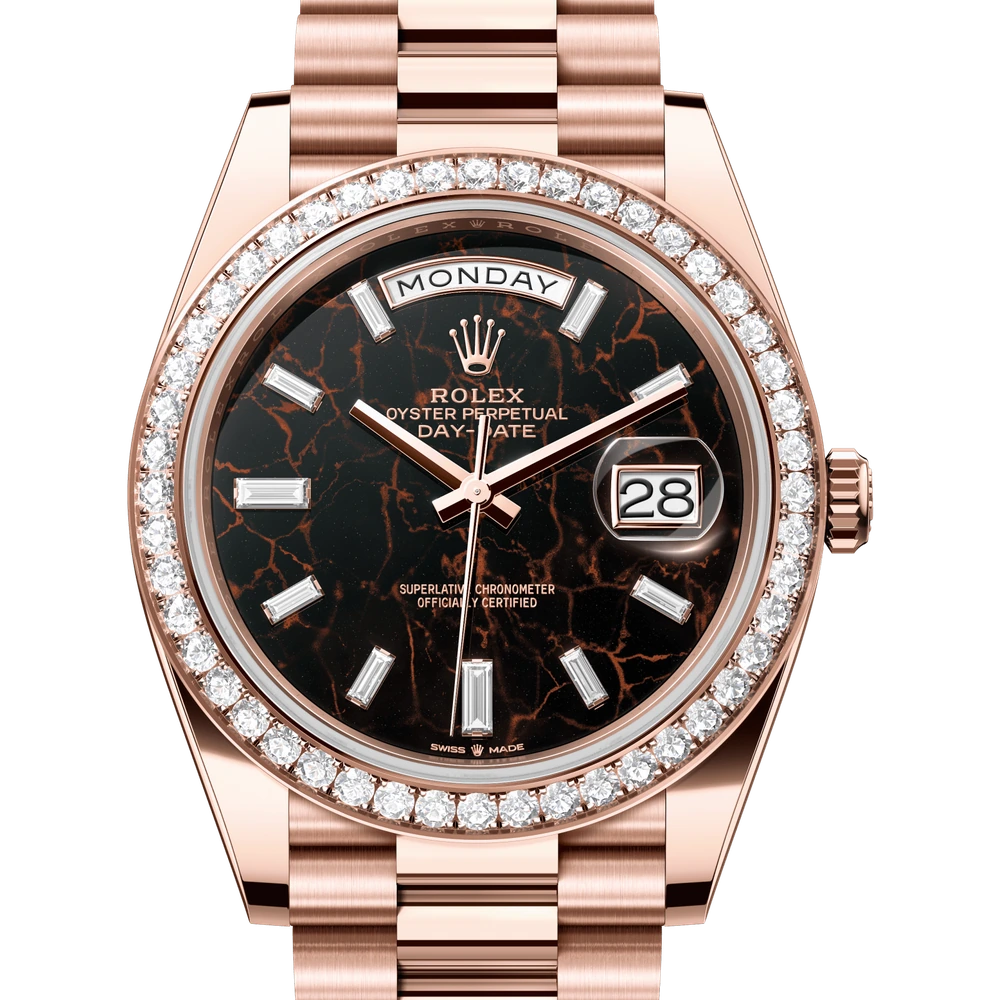 Rolex Day-Date 40 Oyster, 40 mm, Everose gold and diamonds Reference 228345RBR