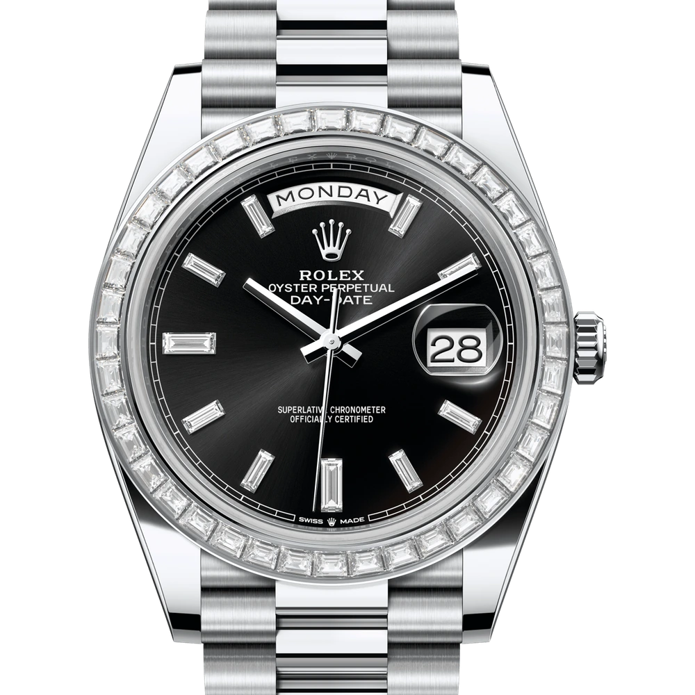 Rolex Day-Date 40 Oyster, 40 mm, platinum and diamonds Reference 228396TBR