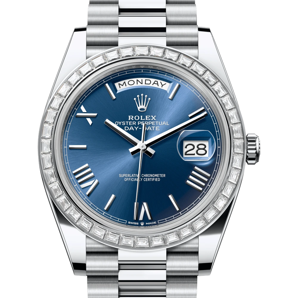 Rolex Day-Date 40 Oyster, 40 mm, platinum and diamonds Reference 228396TBR