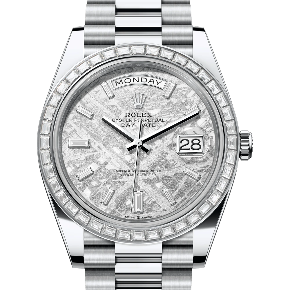 Rolex Day-Date 40 Oyster, 40 mm, platinum and diamonds Reference 228396TBR