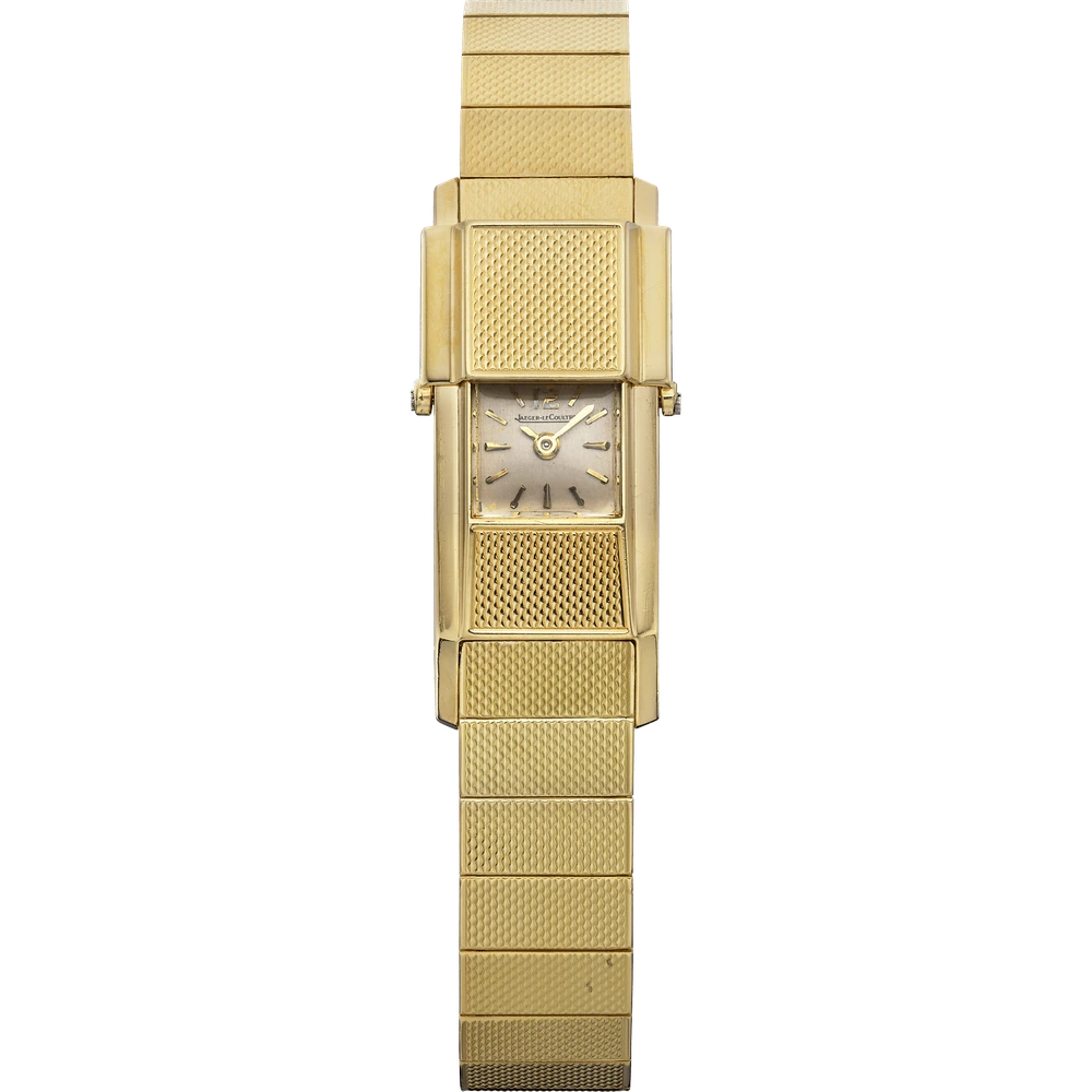 Jaeger-LeCoultre Duoplan Coulissante, Yellow gold, Beige