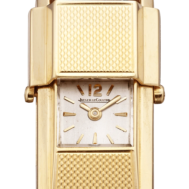 Jaeger-LeCoultre Duoplan Coulissante, Yellow gold, Beige