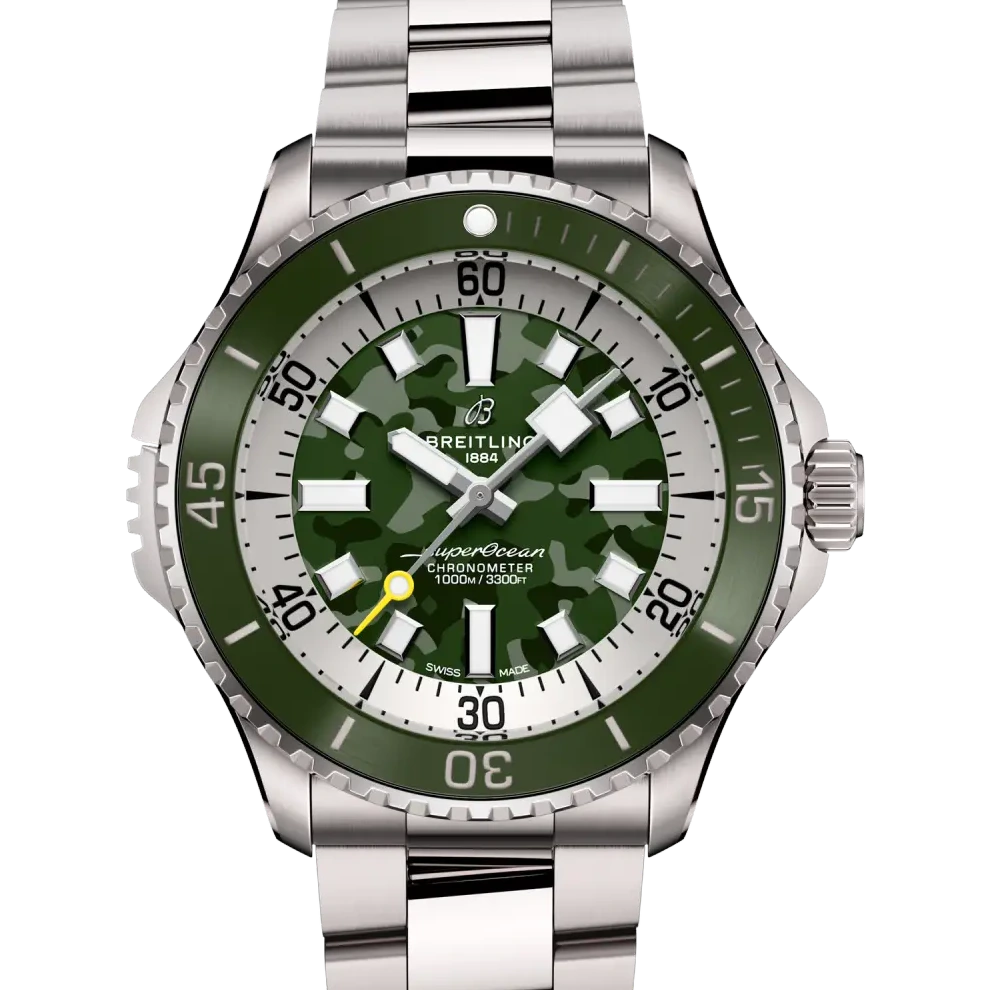 Breitling Superocean Automatic 46 Super Diver, 46 mm, titanium, green dial