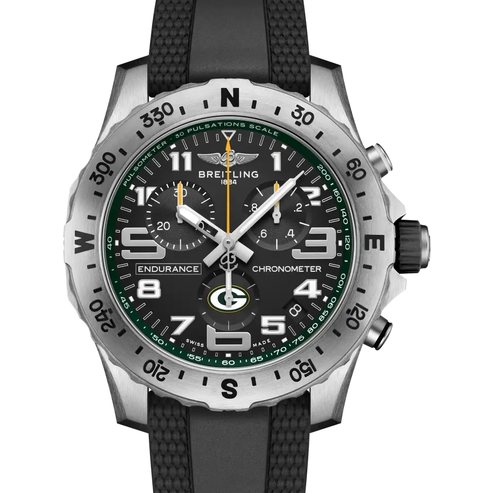 Breitling Endurance Pro 44 NFL Green Bay Packers Edition, 44 mm, titanium, black dial