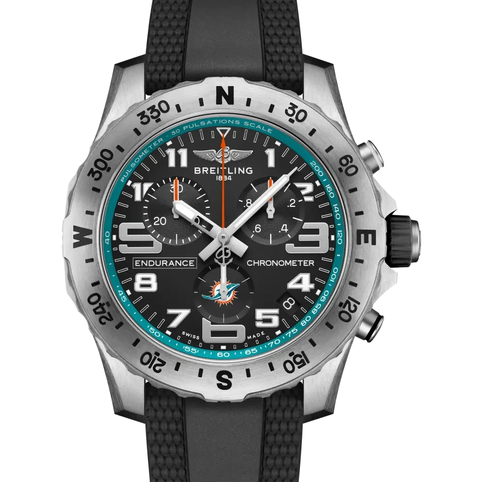 Breitling Endurance Pro 44 NFL Miami Dolphins Edition, 44 mm, titanium, black dial