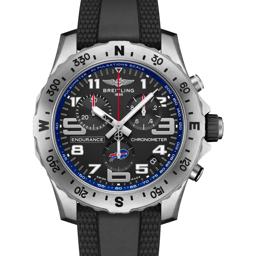 Breitling Endurance Pro 44 NFL Buffalo Bills Edition, 44 mm, titanium, black dial