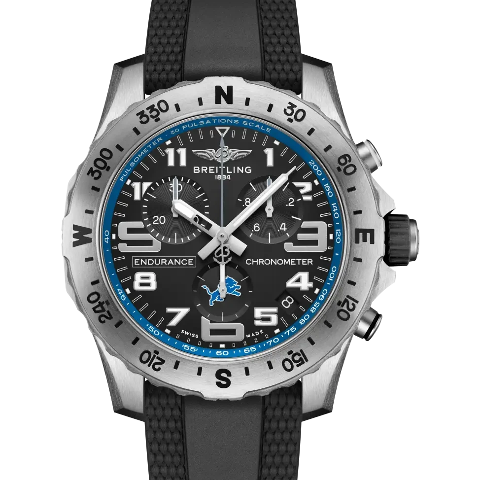 Breitling Endurance Pro 44 NFL Detroit Lions Edition, 44 mm, titanium, black dial