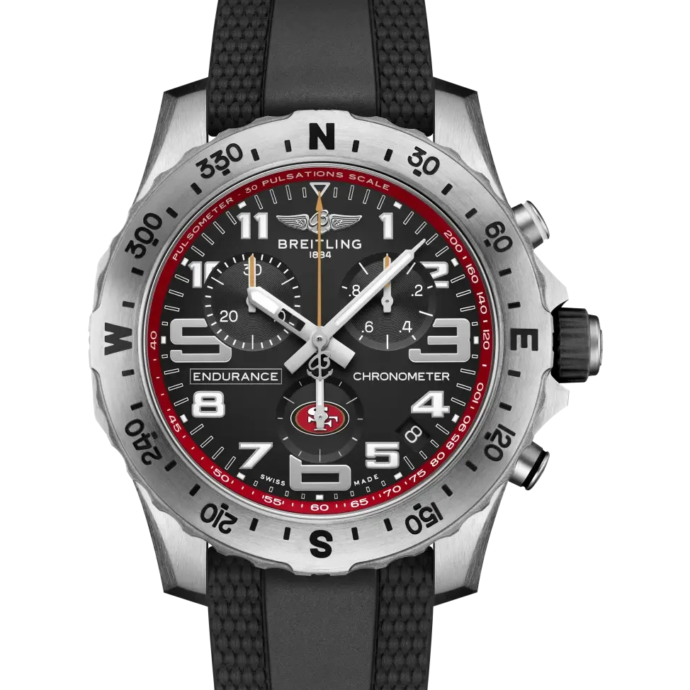 Breitling Endurance Pro 44 NFL San Francisco 49ers Edition, 44 mm, titanium, black dial