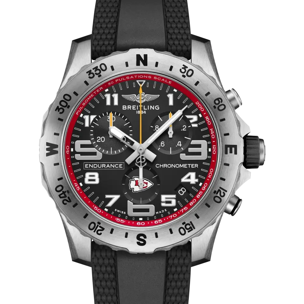 Breitling Endurance Pro 44 NFL Kansas City Chiefs Edition, 44 mm, titanium, black dial