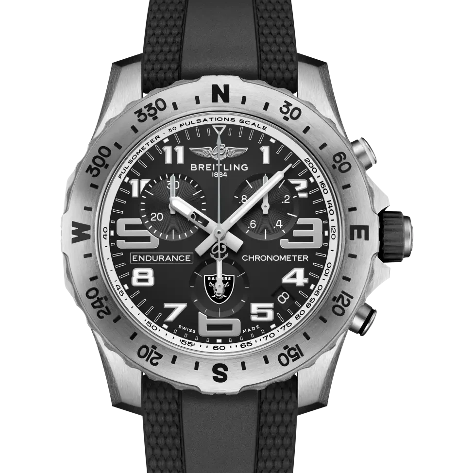 Breitling Endurance Pro 44 NFL Las Vegas Raiders Edition, 44 mm, titanium, black dial