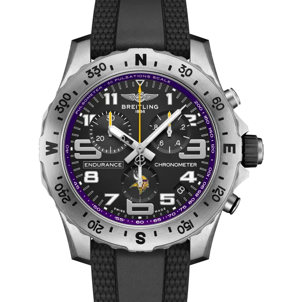 Breitling Endurance Pro 44 NFL Minnesota Vikings Edition, 44 mm, titanium, black dial
