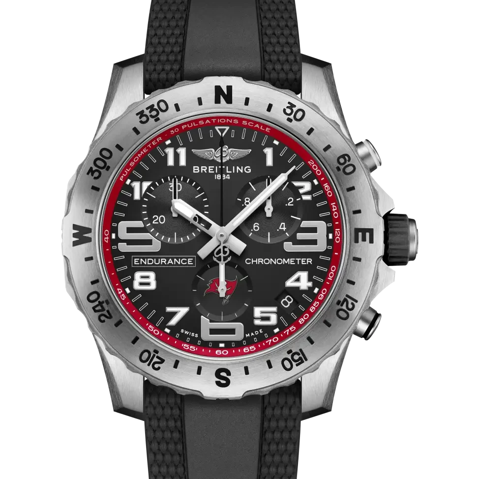 Breitling Endurance Pro 44 NFL Tampa Bay Buccaneers Edition, 44 mm, titanium, black dial