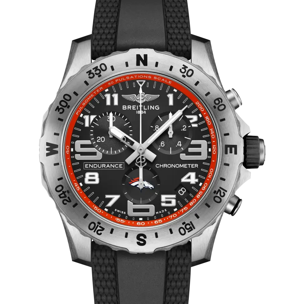 Breitling Endurance Pro 44 NFL Denver Broncos Edition, 44 mm, titanium, black dial
