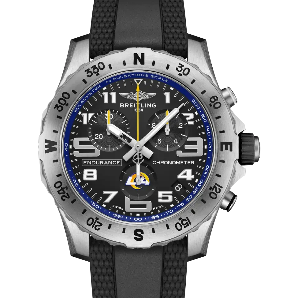 Breitling Endurance Pro 44 NFL Los Angeles Rams Edition, 44 mm, titanium, black dial