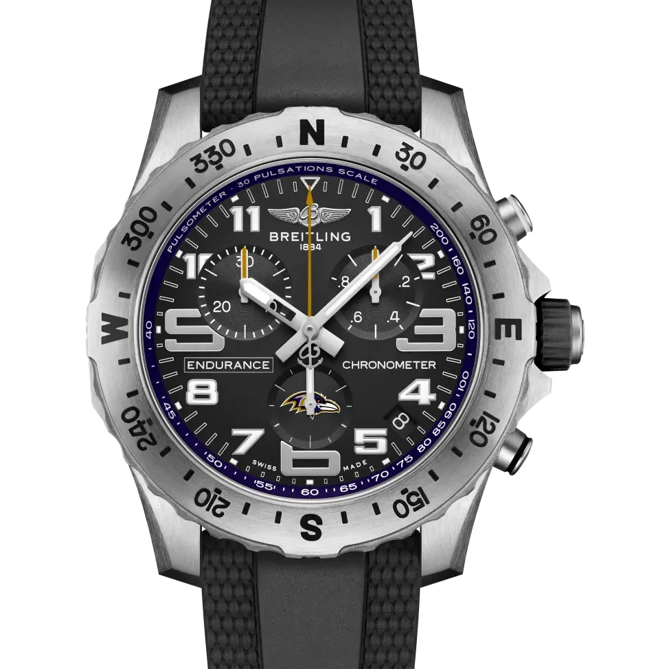 Breitling Endurance Pro 44 NFL Baltimore Ravens Edition, 44 mm, titanium, black dial