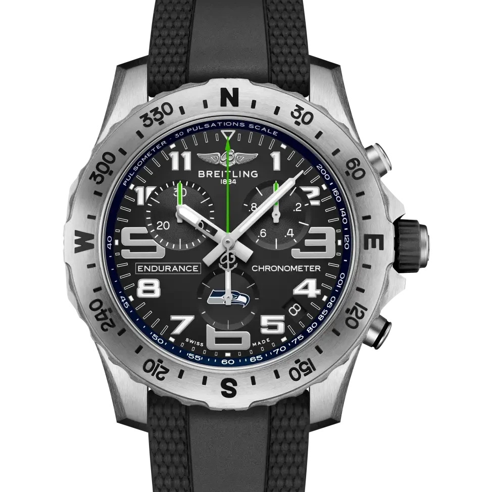 Breitling Endurance Pro 44 NFL Seattle Seahawks Edition, 44 mm, titanium, black dial