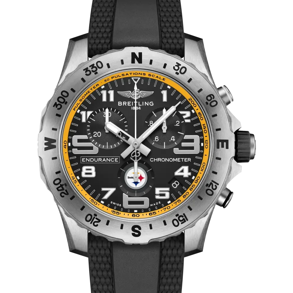 Breitling Endurance Pro 44 NFL Pittsburgh Steelers Edition, 44 mm, titanium, black dial